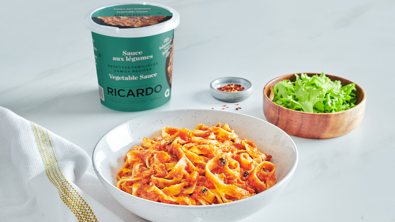 Des plats de pâtes simplifiés avec les sauces RICARDO RICARDO